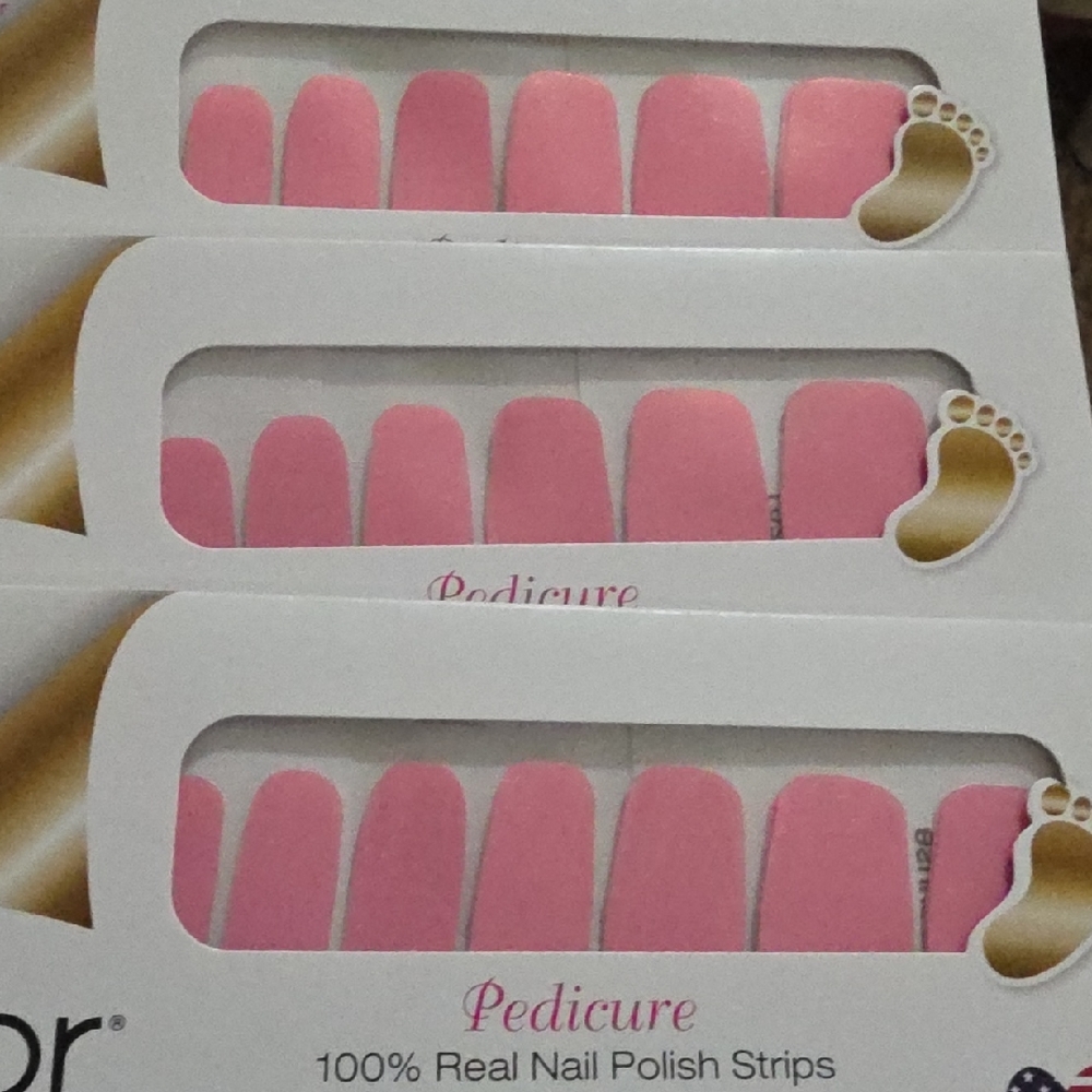 Color Street Pink Pedicure Nail Polish Strips